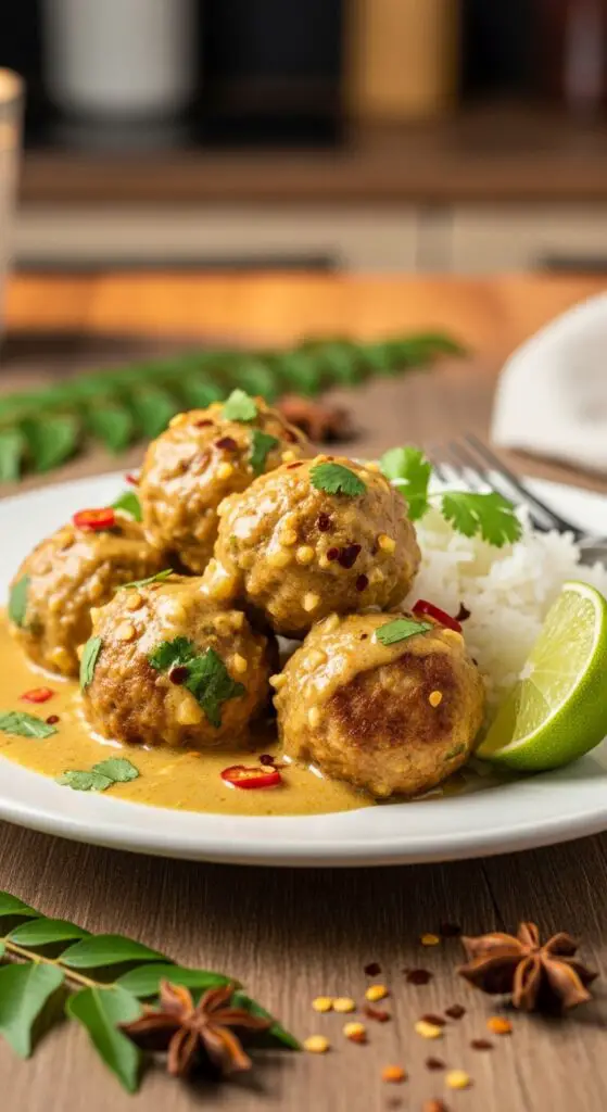 Curry Coconut Turkey Meatballs
