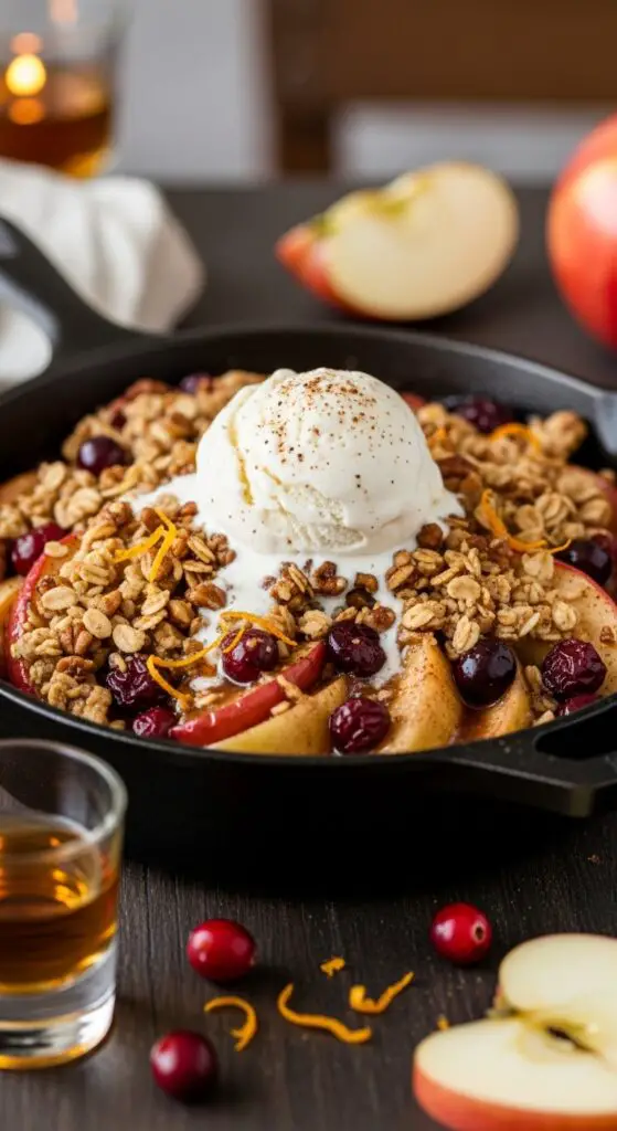 Drunken Cranberry Apple Crisp