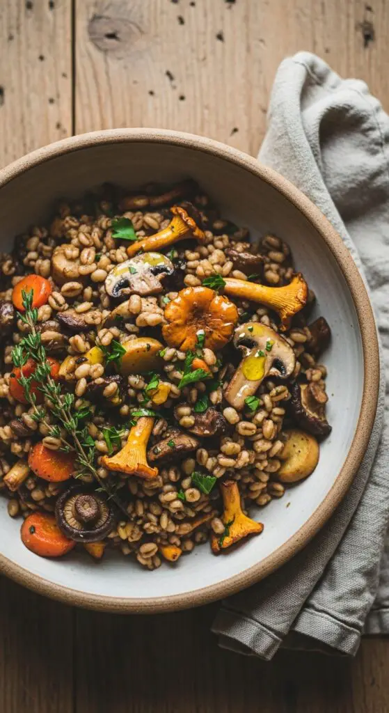 Earthy Mushroom Barley Bowl