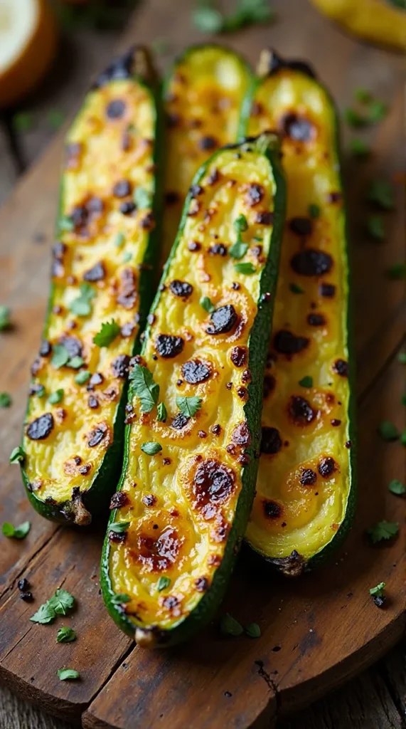 Garlic Parmesan Grilled Zucchini