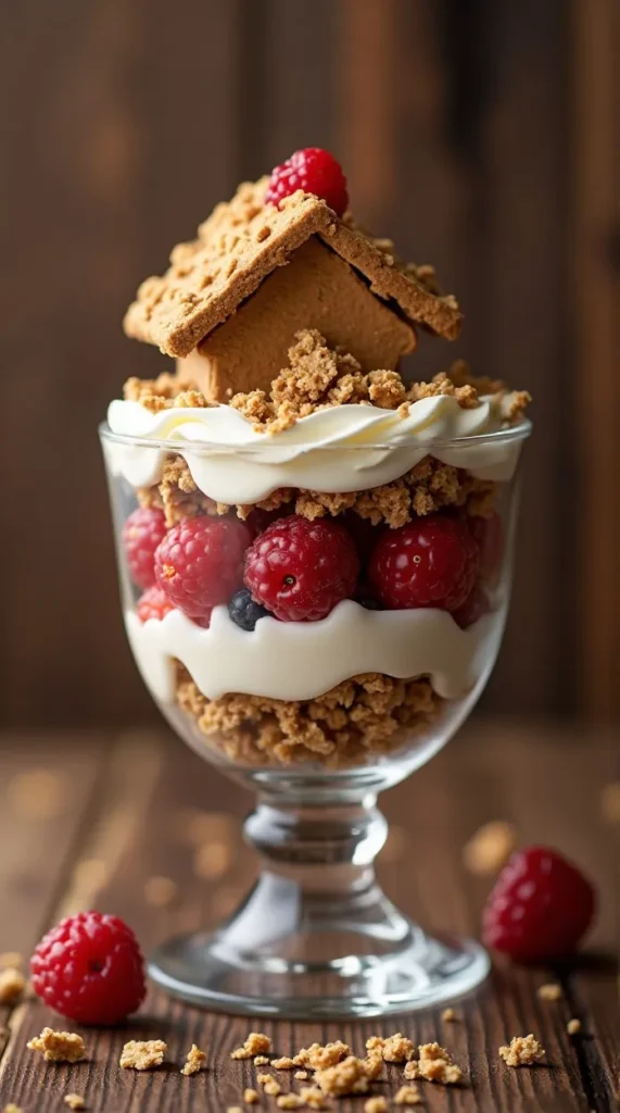 Gingerbread House Crumble Parfait