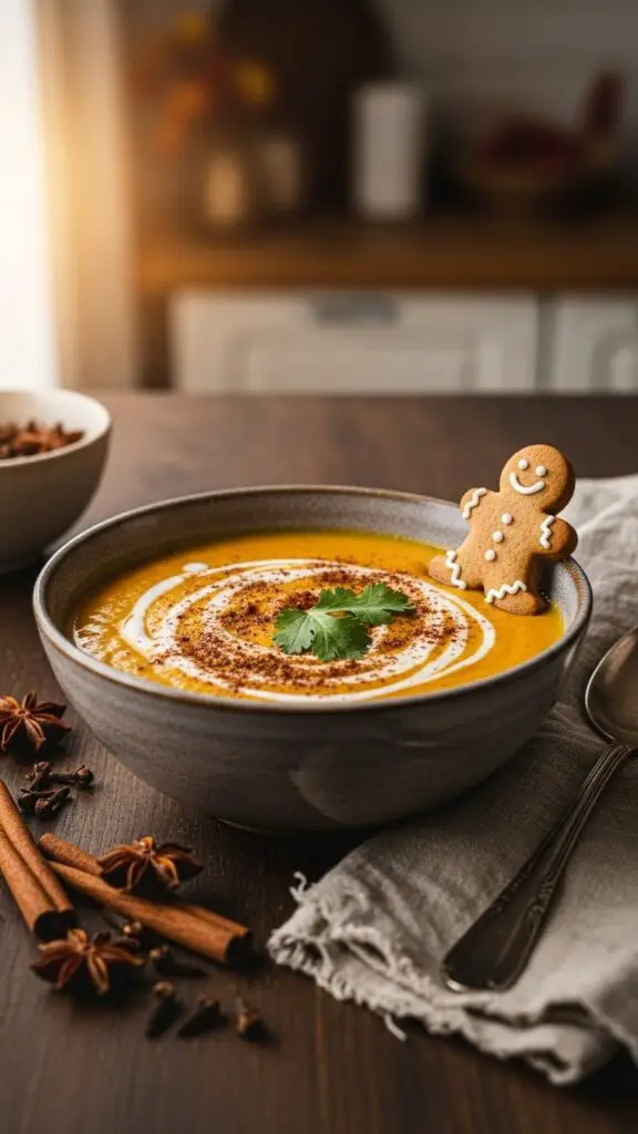 Gingerbread Spiced Carrot Soup