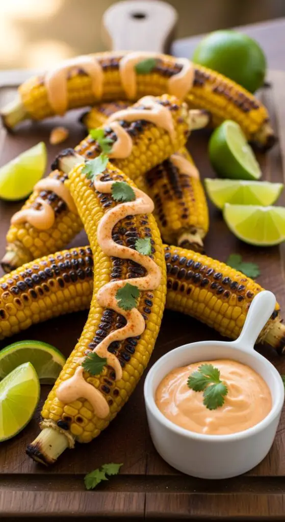 Grilled Corn Ribs with Chipotle Aioli