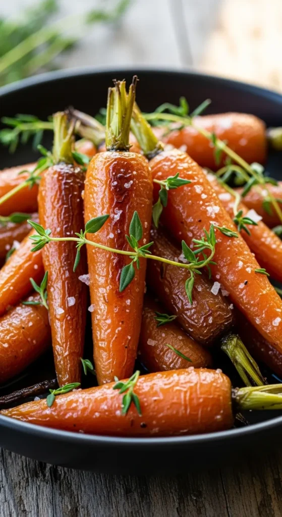 Honey Butter Roasted Carrots with Thyme