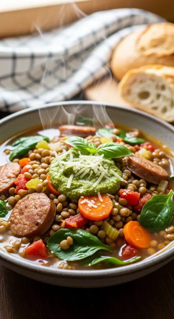 . Italian Sausage and Lentil Soup