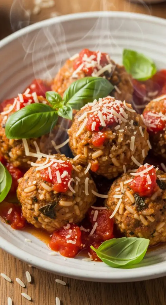 Italian Turkey Rice Meatballs