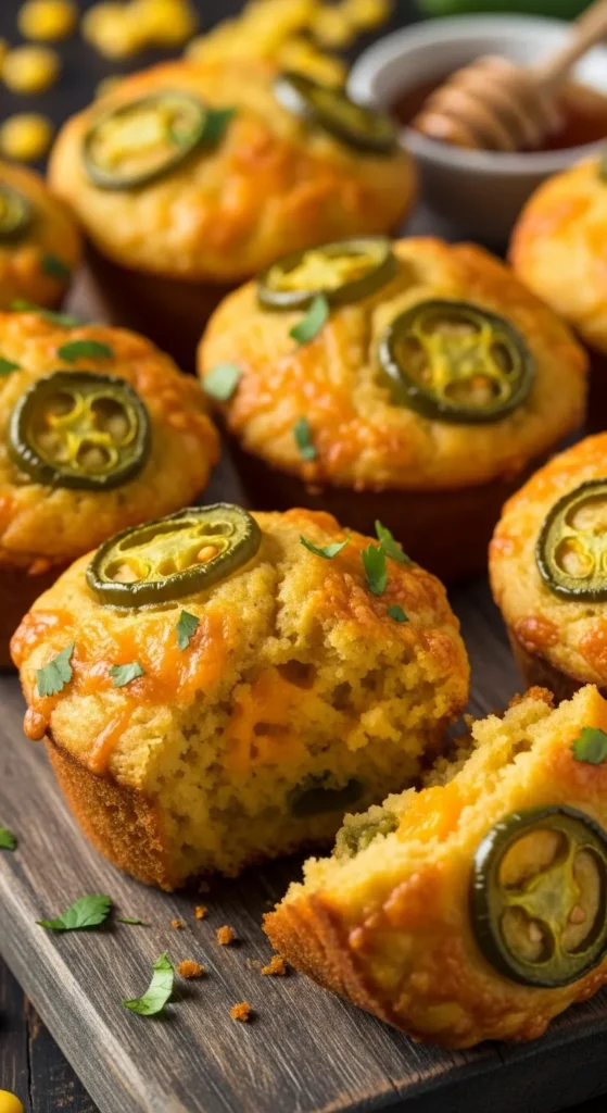 Jalapeño Cheddar Cornbread Muffins