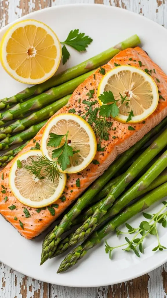 Lemon Herb Salmon with Asparagus