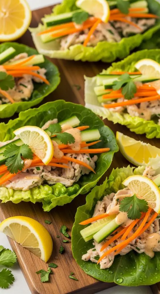 Lemon Herb Turkey Lettuce Wraps