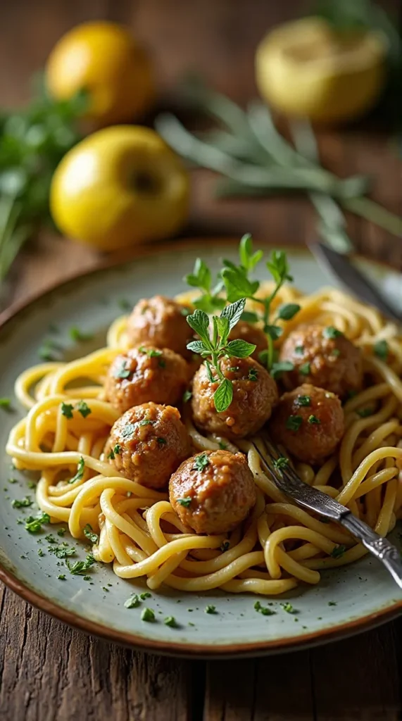 . Lemon Herb Turkey Meatballs (Spring on a Plate)