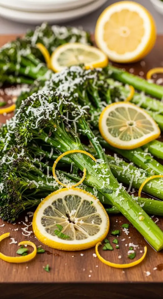 Lemon Parmesan Roasted Broccolini