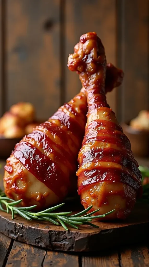 Maple-Bacon Wrapped Turkey Legs (Because Bacon)