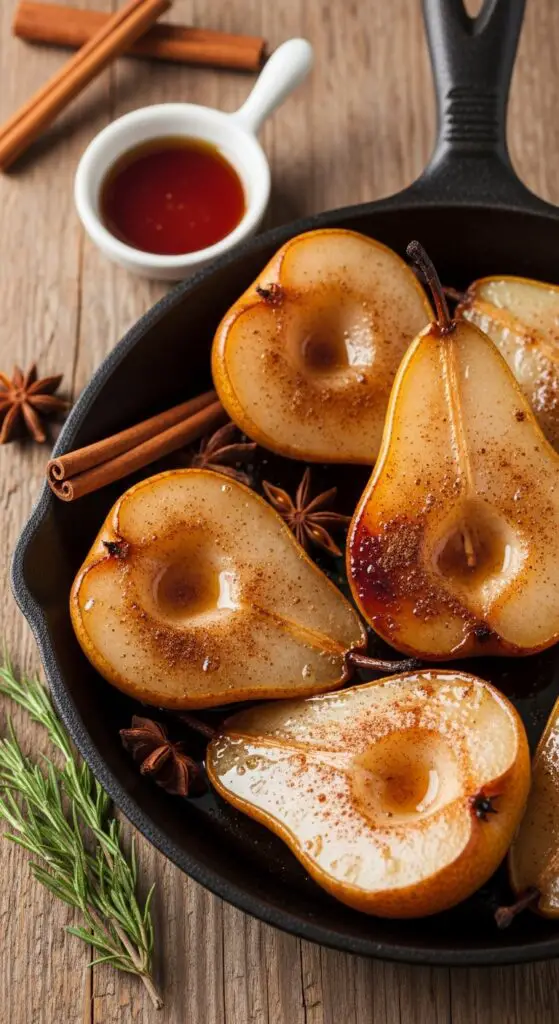 Maple Cinnamon Roasted Pears