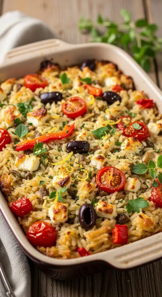 Mediterranean Orzo & Feta Stuffing (Yes, Orzo!)