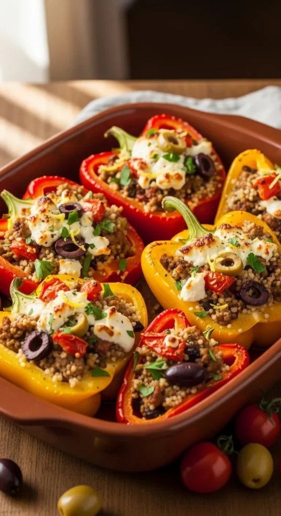 . Mediterranean Turkey Stuffed Peppers