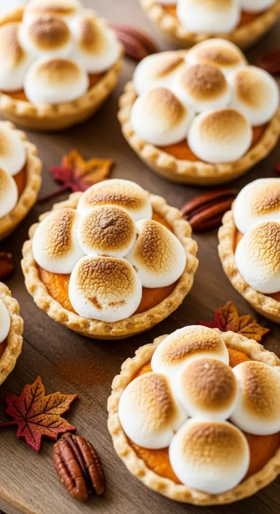 Mini Sweet Potato Pie Tarts with Marshmallow Fluff