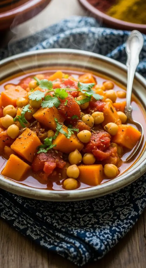 Moroccan-Spiced Chickpea and Sweet Potato Stew