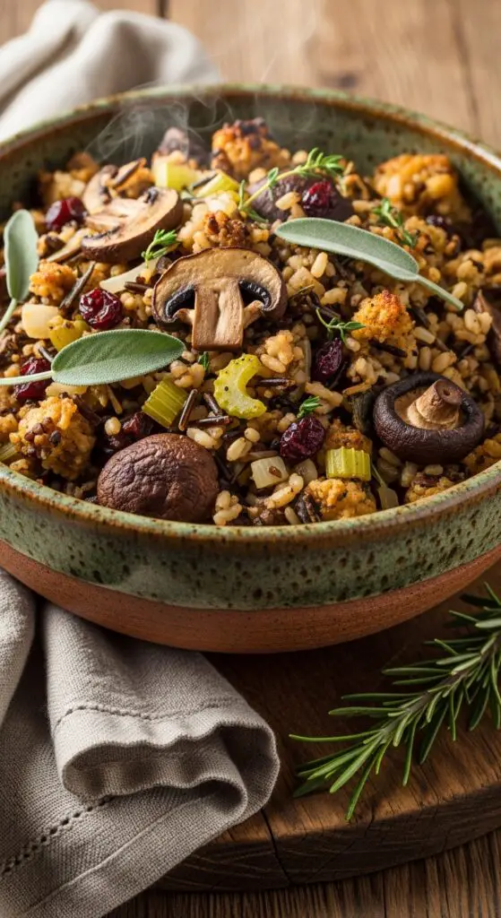 Mushroom & Wild Rice Stuffing for the Earthy Souls