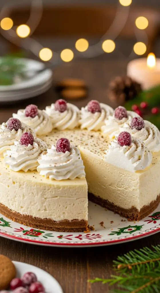 No-Bake Eggnog Cheesecake