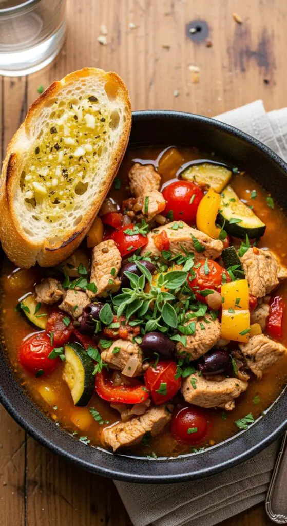 One-Pot Mediterranean Turkey & Orzo Skillet