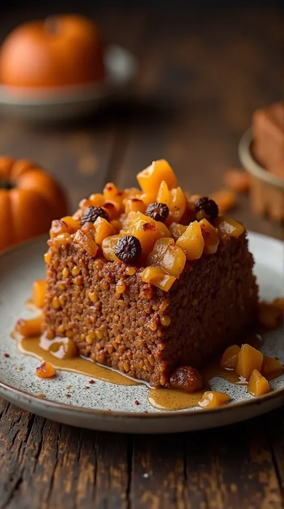Persimmon Gingerbread Sticky Pudding