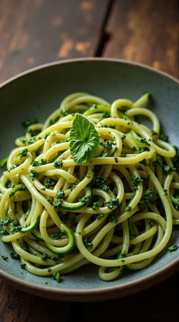 Pesto Zucchini Noodles