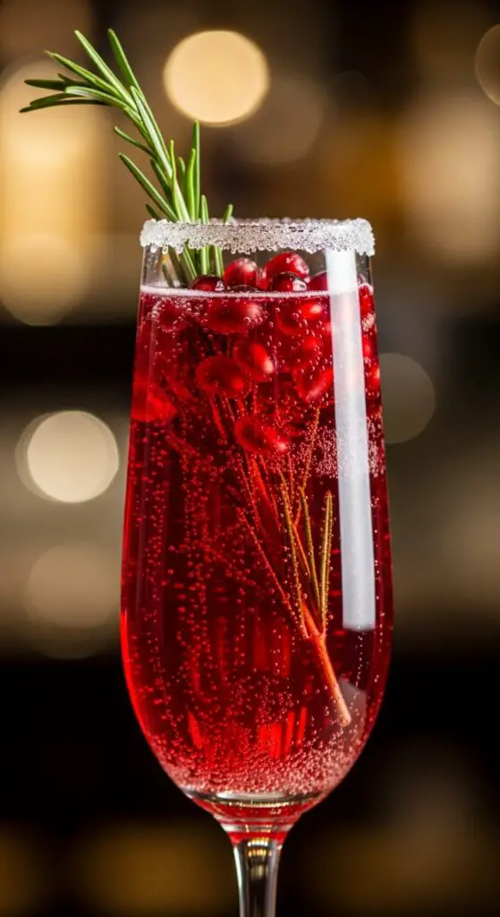 Pomegranate Rosemary Sparkler