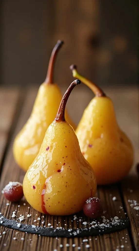 Prosecco Poached Pears with Mascarpone Whip