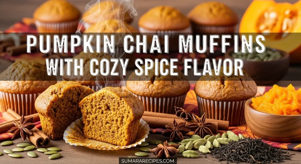 Pumpkin Chai Muffins with Cozy Spice Flavor