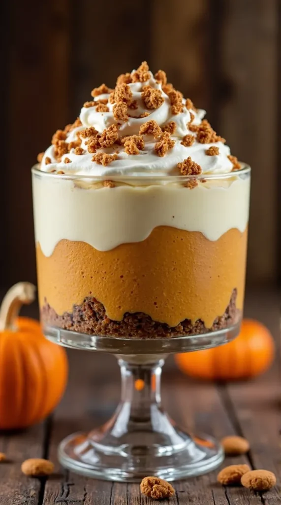 Pumpkin Cheesecake Trifle with Gingersnap Crunch