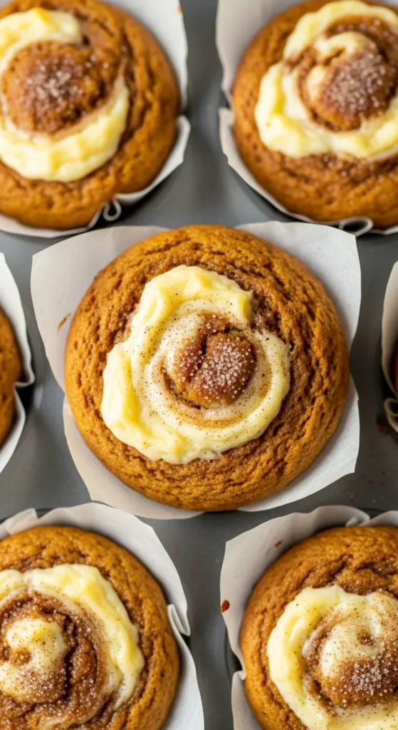 Pumpkin Cream Cheese Swirl Muffins
