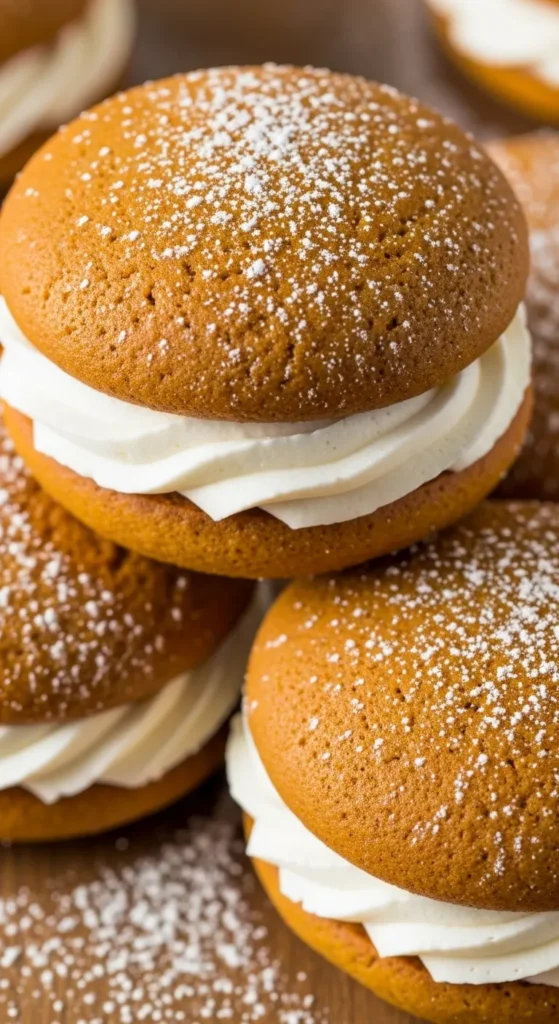 Pumpkin Whoopie Pies with Fluffy Filling
