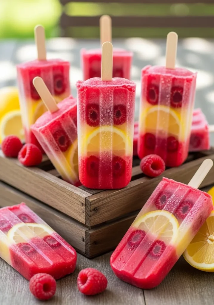 Raspberry Lemonade Popsicles Recipe