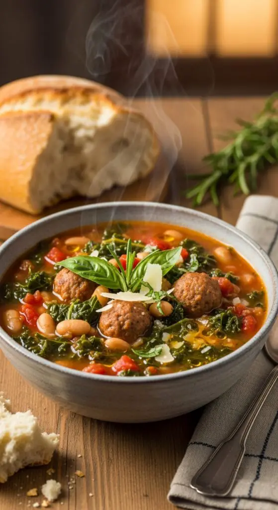Rich and Rustic Italian Sausage & Kale Soup