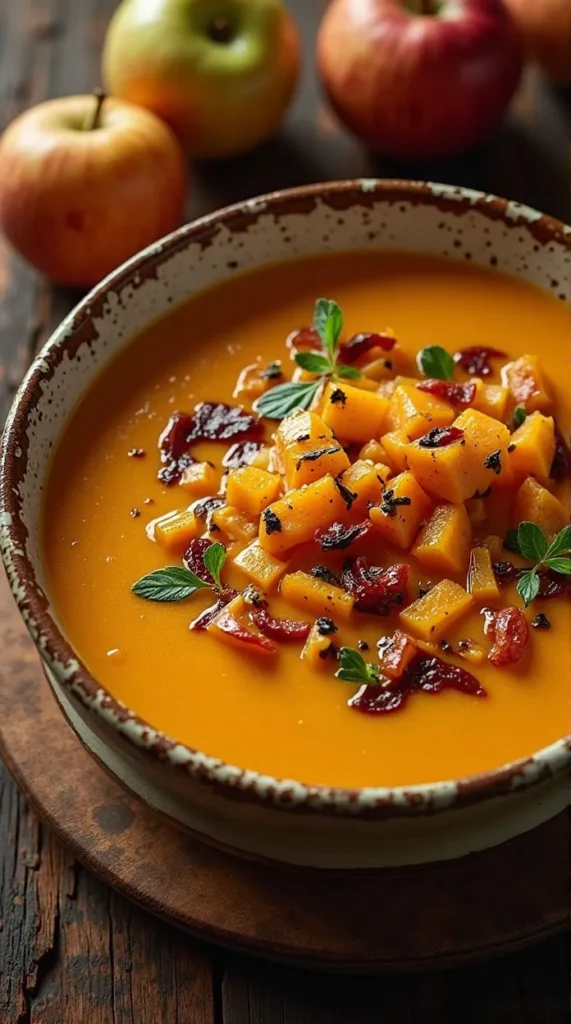 Roasted Butternut Squash and Apple Soup