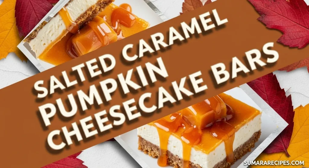 Salted Caramel Pumpkin Cheesecake Bars
