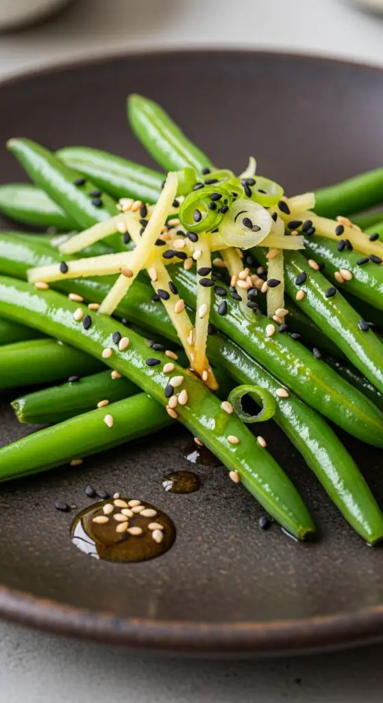 Sesame Soy Green Beans with Ginger
