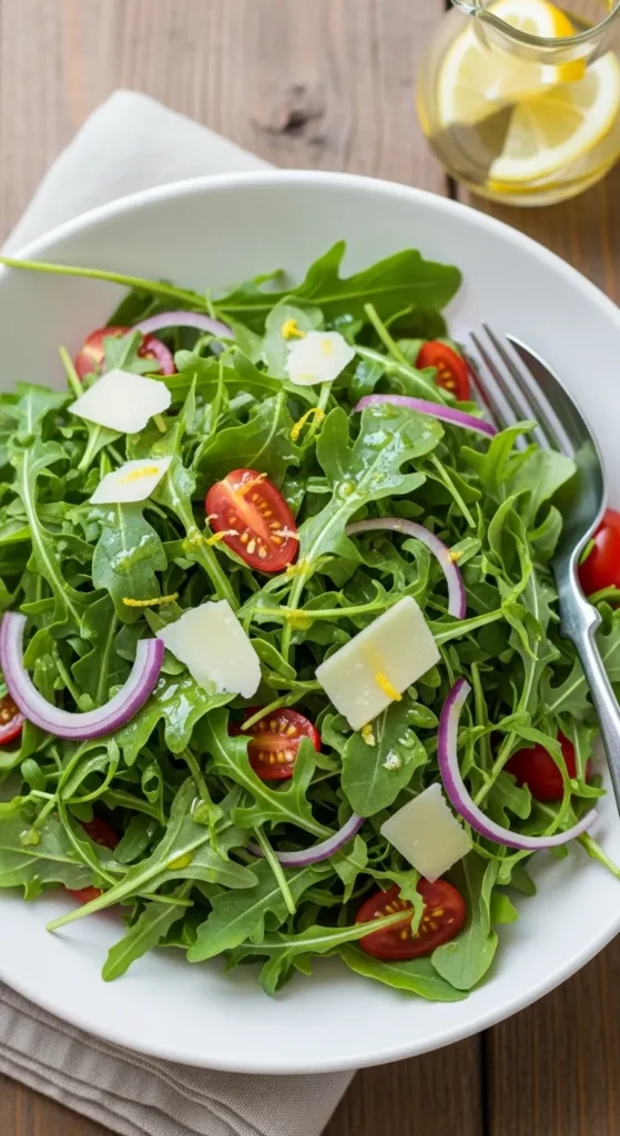 Simple Arugula Salad with Lemon Vinaigrette