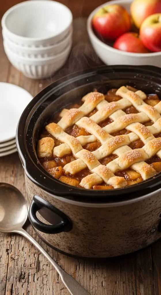 Slow-Cooker Spiced Apple Cobbler (Serves 20)