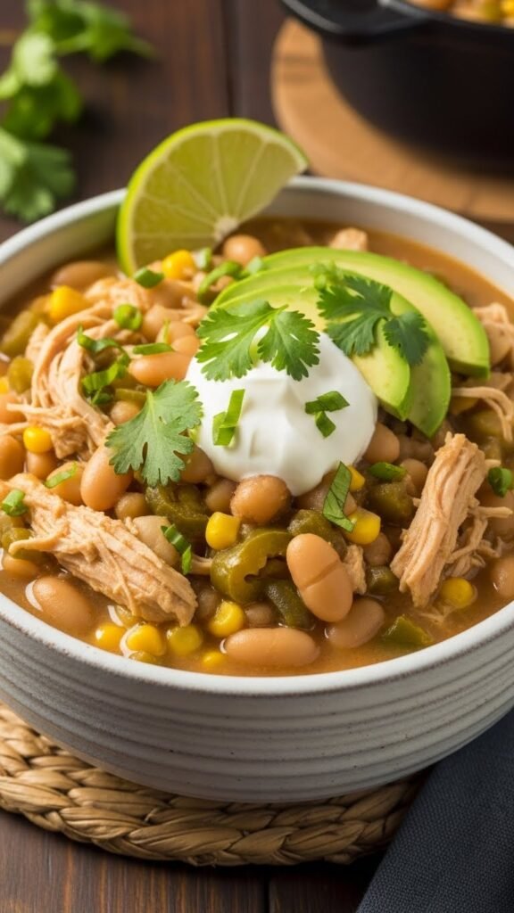 . Slow Cooker White Chicken Chili (Dairy-Free, Whole30 Friendly)