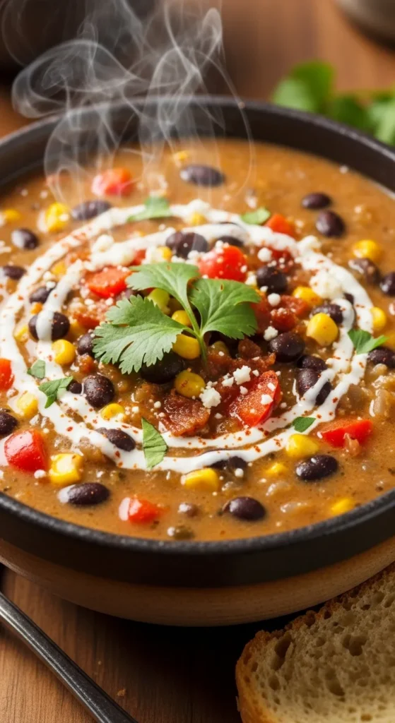 . Smoky Black Bean & Sweet Corn Chowder
