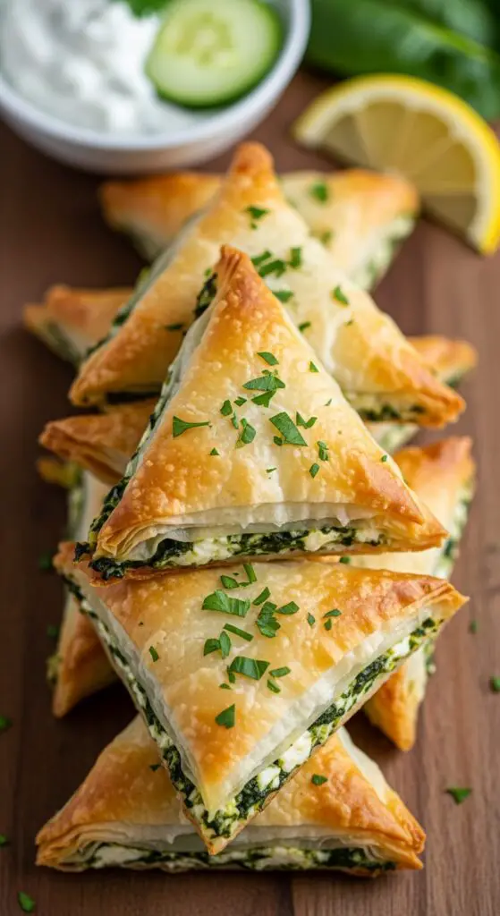 Spanakopita Triangles (Mini Style)