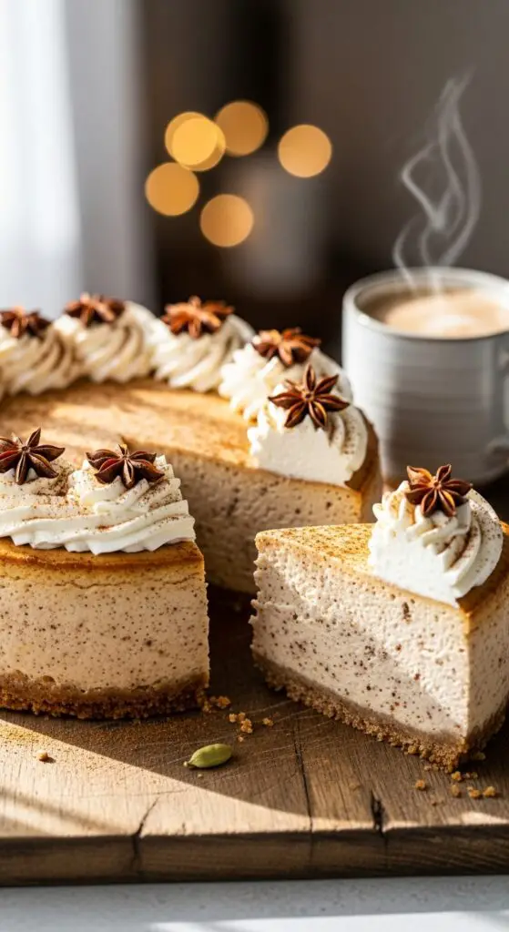 Spiced Chai Latte Cheesecake