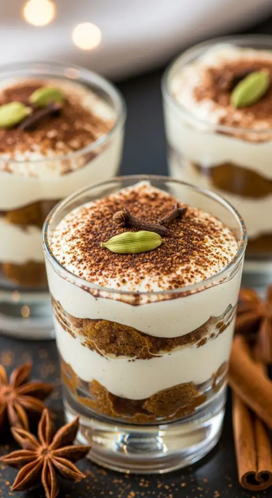 Spiced Chai Tiramisu Shooters