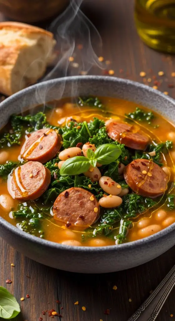 Spicy Sausage & Kale Zuppa Toscana