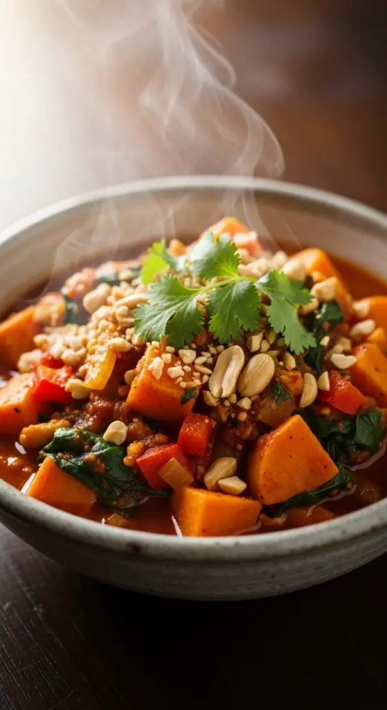 Spicy Sweet Potato & Peanut Stew