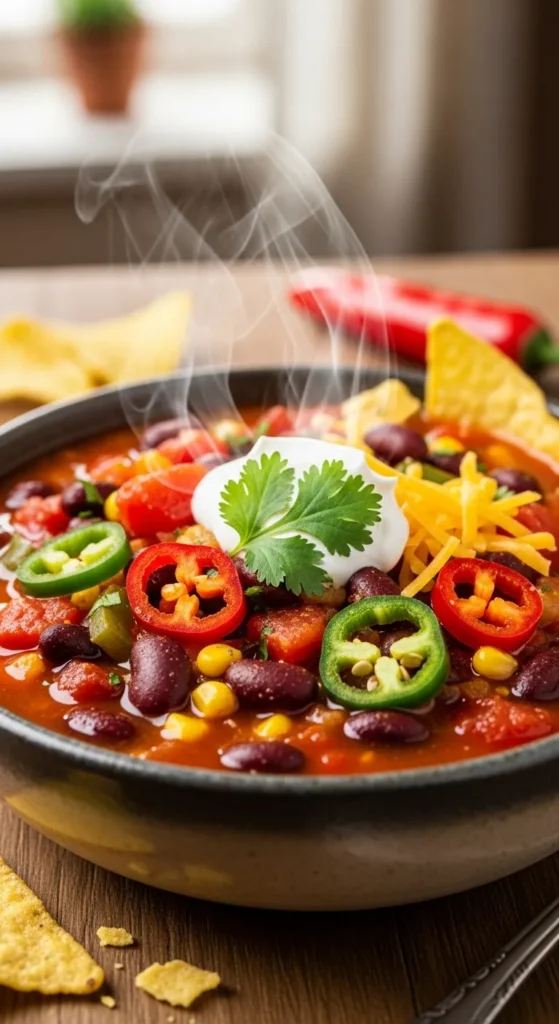 . Spicy Vegetarian Chili Soup