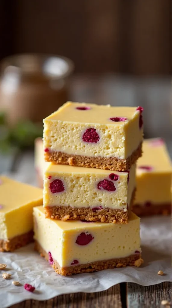 Spiked Eggnog Cheesecake Bars