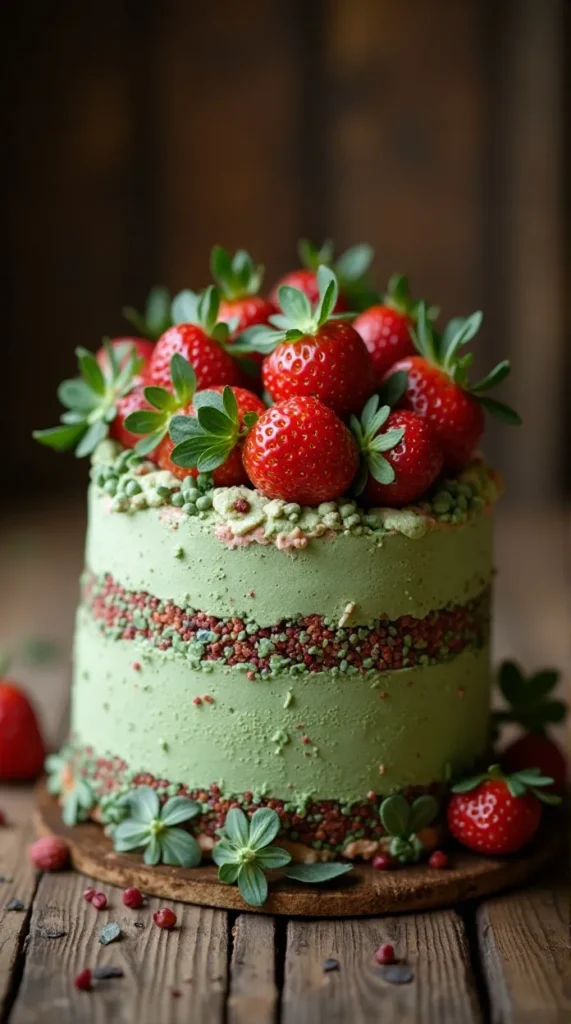 Strawberry Matcha Cake Recipe