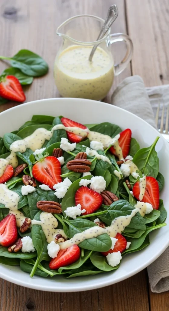. Strawberry Spinach Salad with Poppy Dressing